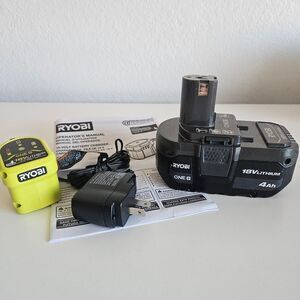 Ryobi | 18V ONE+ 4.0 Ah Lithium-Ion Battery PBP005 & 18 Volt Charger P119 Manual